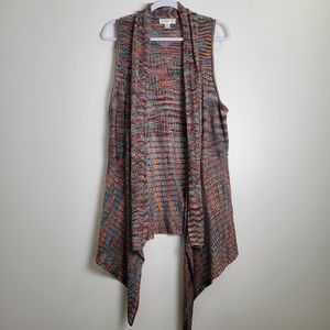 Vintage Studio JPR Multicolor Coogi style Flowy Open Vest Cardigan‎ XL